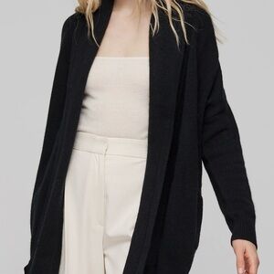 RIVER SHAWL CASHMERE CARDIGAN Naked Cashmere SMALL NEW Black